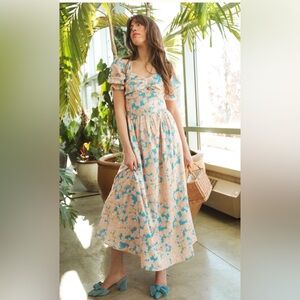 Ivy City Co Pink and Blue Mila Sundress SZ XXS NWT